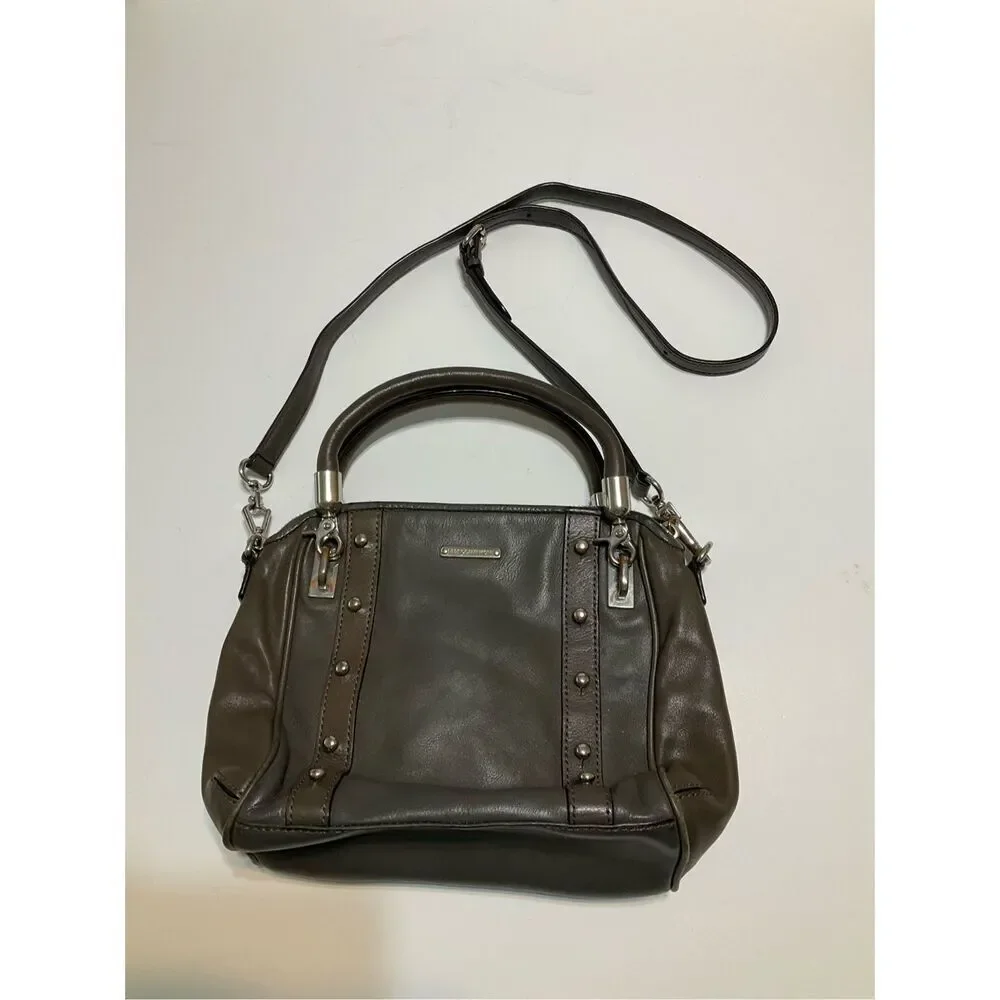 Rebecca Minkoff Leather Shoulder Bag, grey with Silver hardware. Heavy!